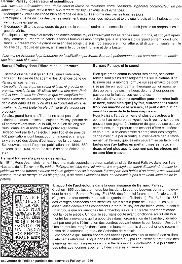 bernard palissy, francis dumelié article issu de la gazette du potier